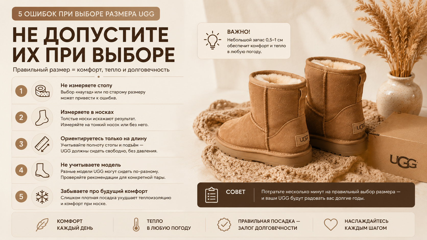 5 ������ ��� ������ ������� UGG