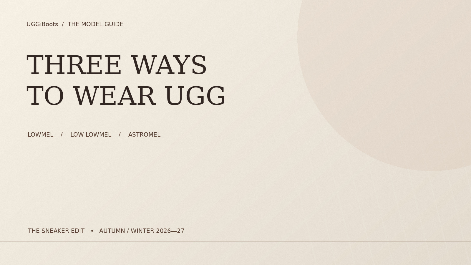 ��������� UGG Lowmel, Low Lowmel � Astromel � ��� �� �������