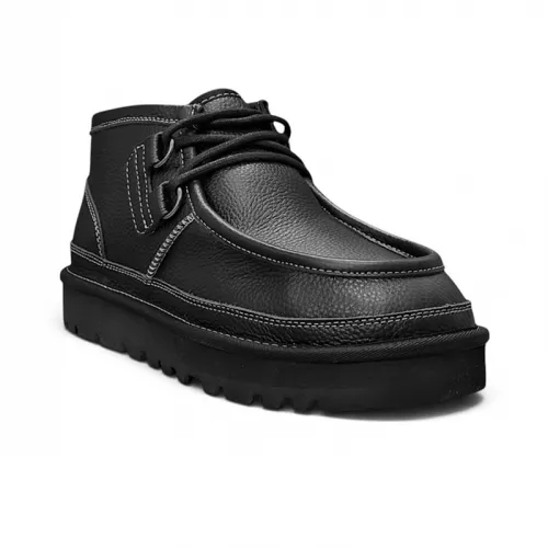 UGG MENS HAYDEN MOC CHUKKA LEATHER BLACK