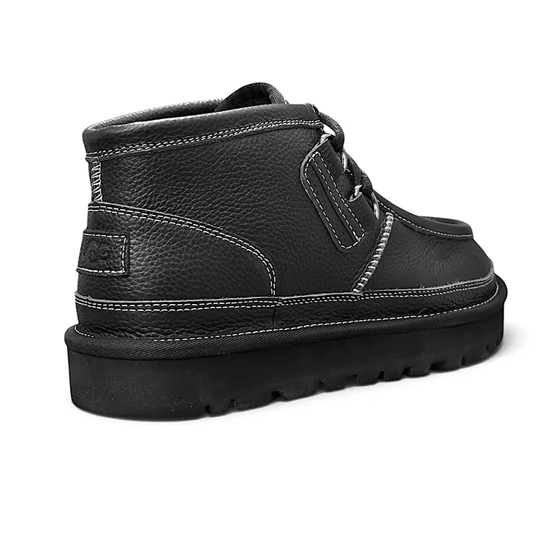 UGG MENS HAYDEN MOC CHUKKA LEATHER BLACK