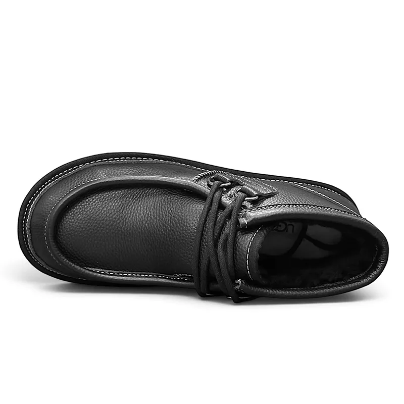 UGG MENS HAYDEN MOC CHUKKA LEATHER BLACK