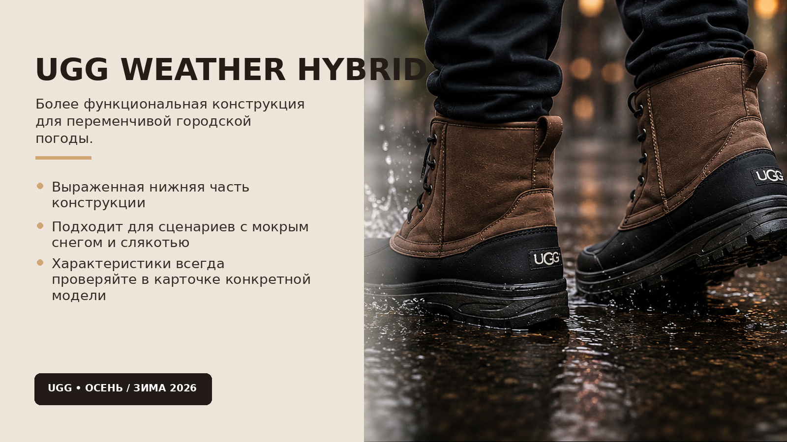 UGG Weather Hybrid для переменчивой городской погоды
